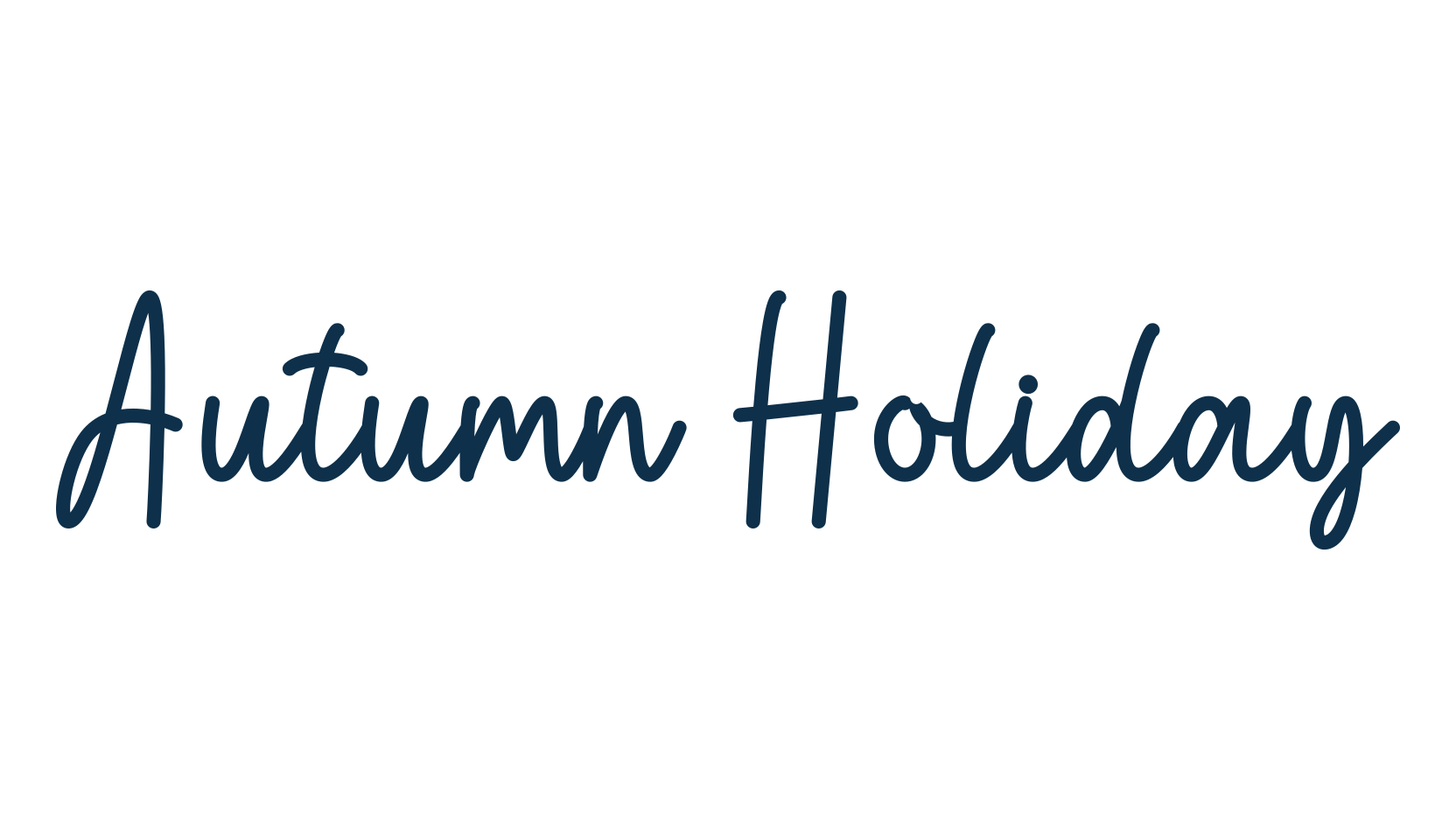 Autumn Holiday, script handwritten fancy decorative calligraphy font preview