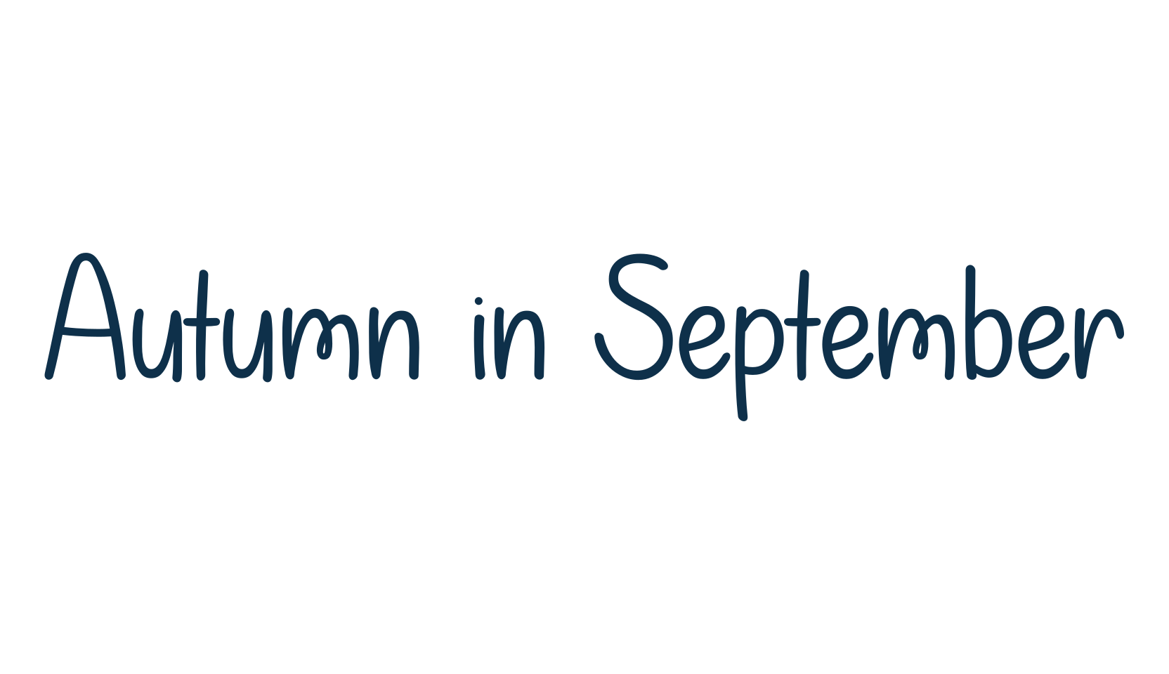 Autumn in September, script handwritten fancy decorative calligraphy font preview