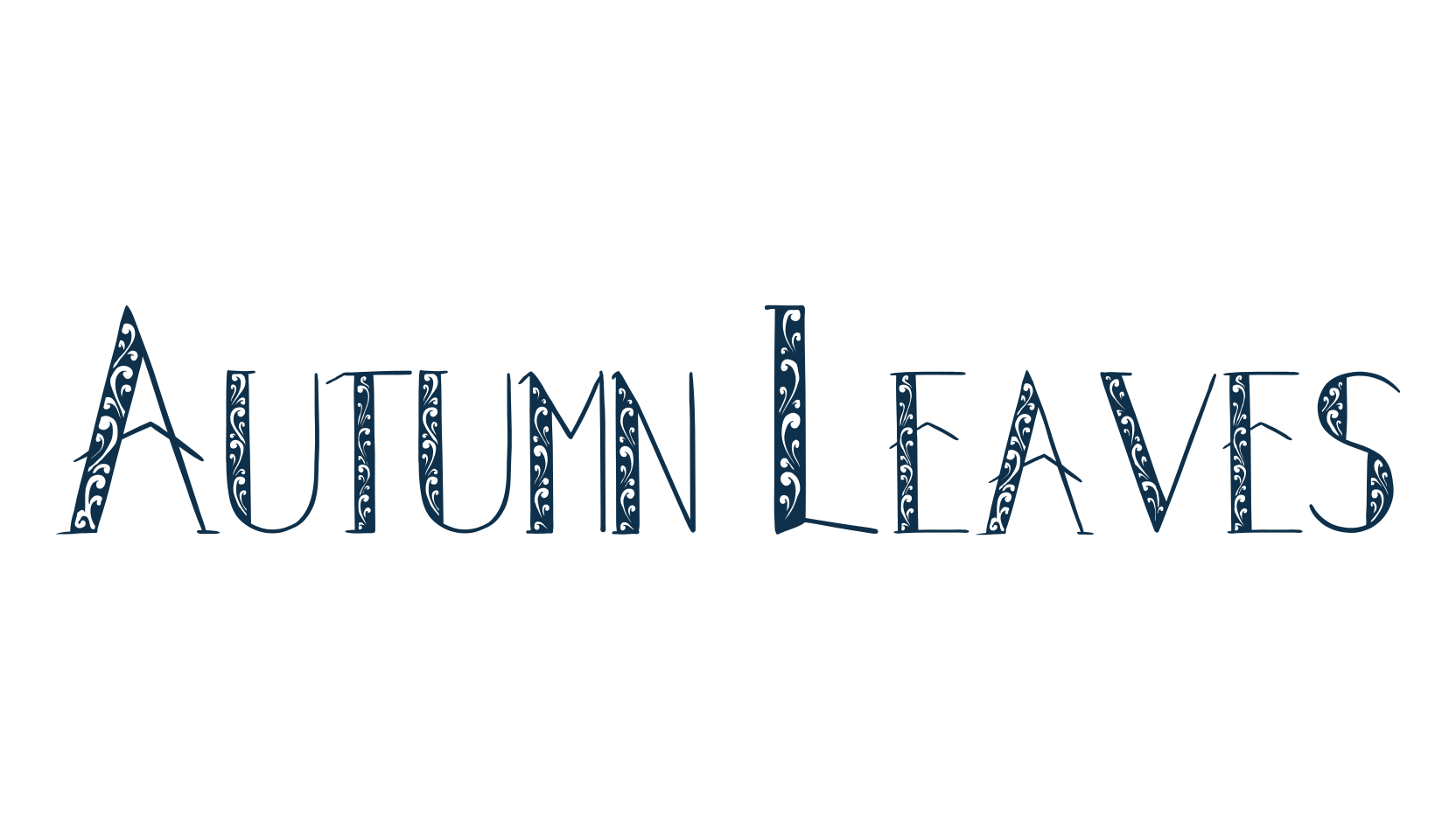 Autumn Leaves (autumn-leaves), decorative font preview