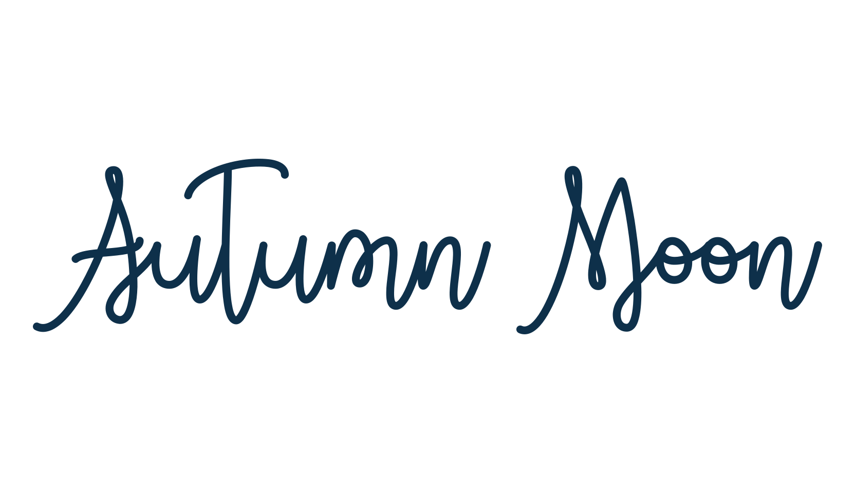 Autumn Moon, script handwritten fancy decorative calligraphy font preview