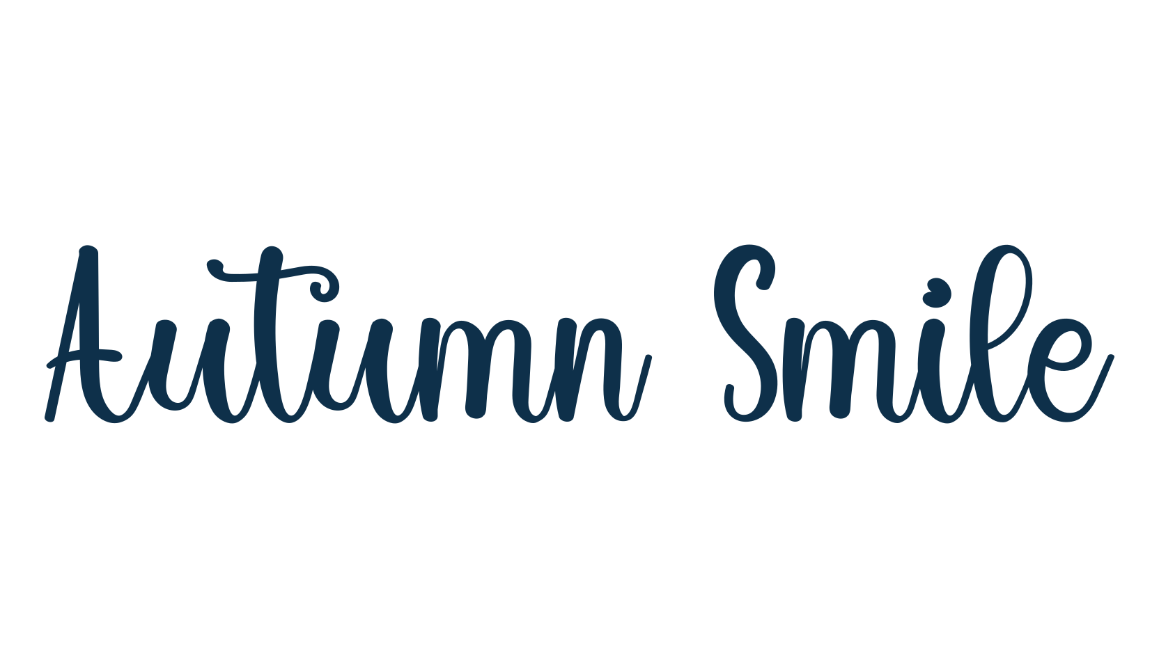 Autumn Smile, handwriting font preview
