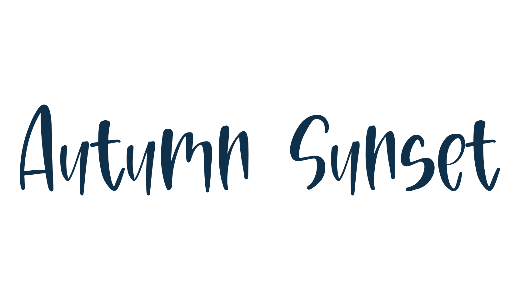 Autumn Sunset, display market font preview