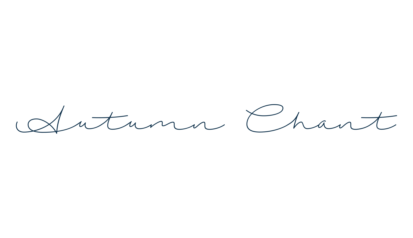 Autumn Chant, handwriting font preview