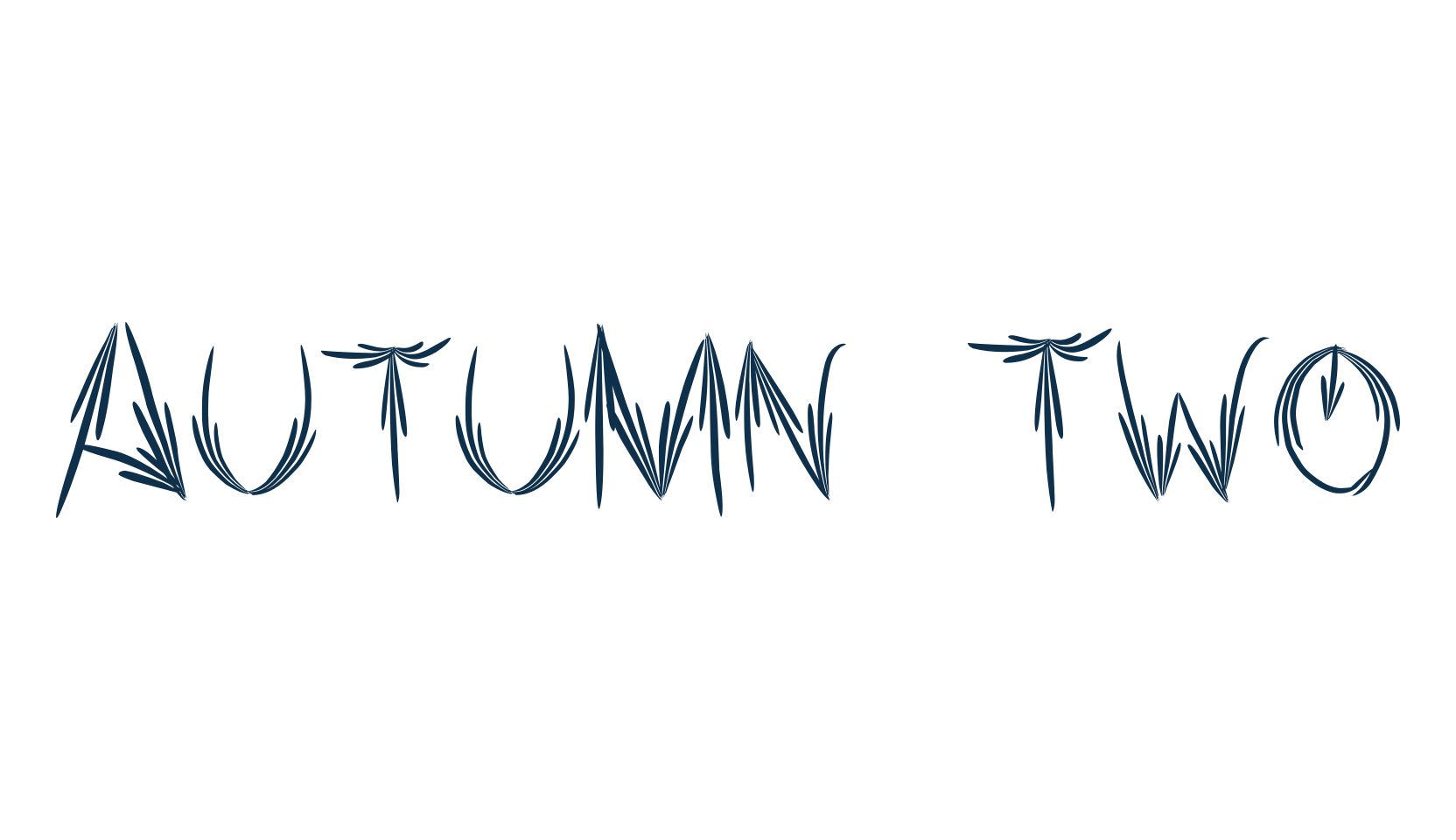Autumn Two, decorative font preview