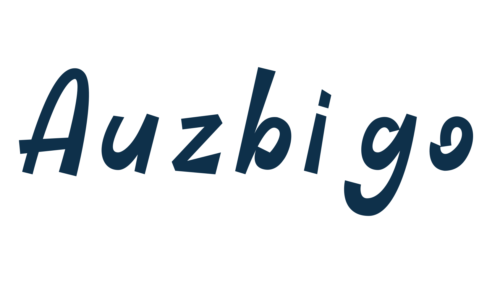 Auzbigo, old school font preview