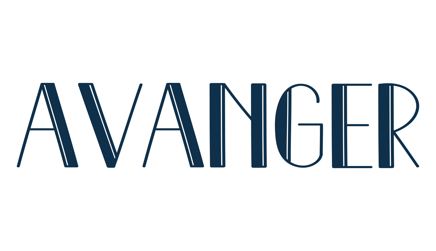 Avanger, retro font preview