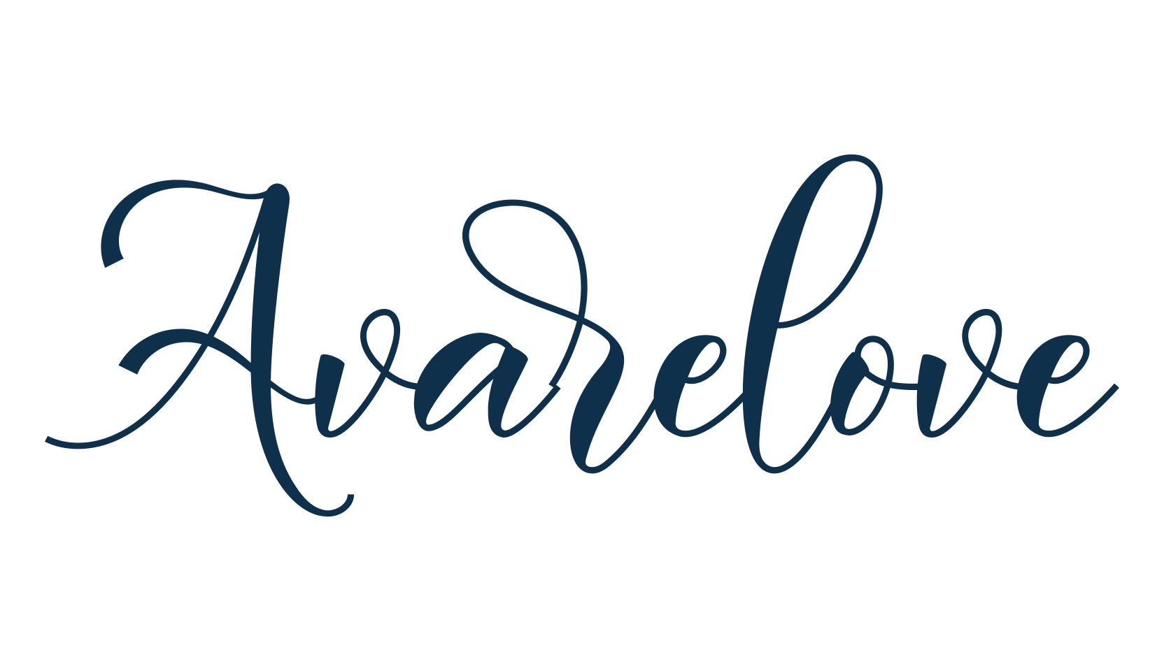 Avarelove, script calligraphy fancy decorative font preview