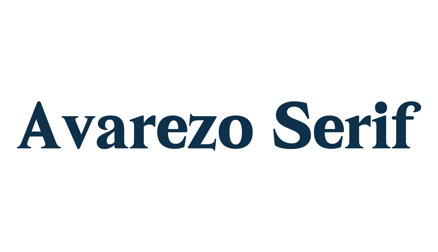Avarezo Serif, basic serif font preview