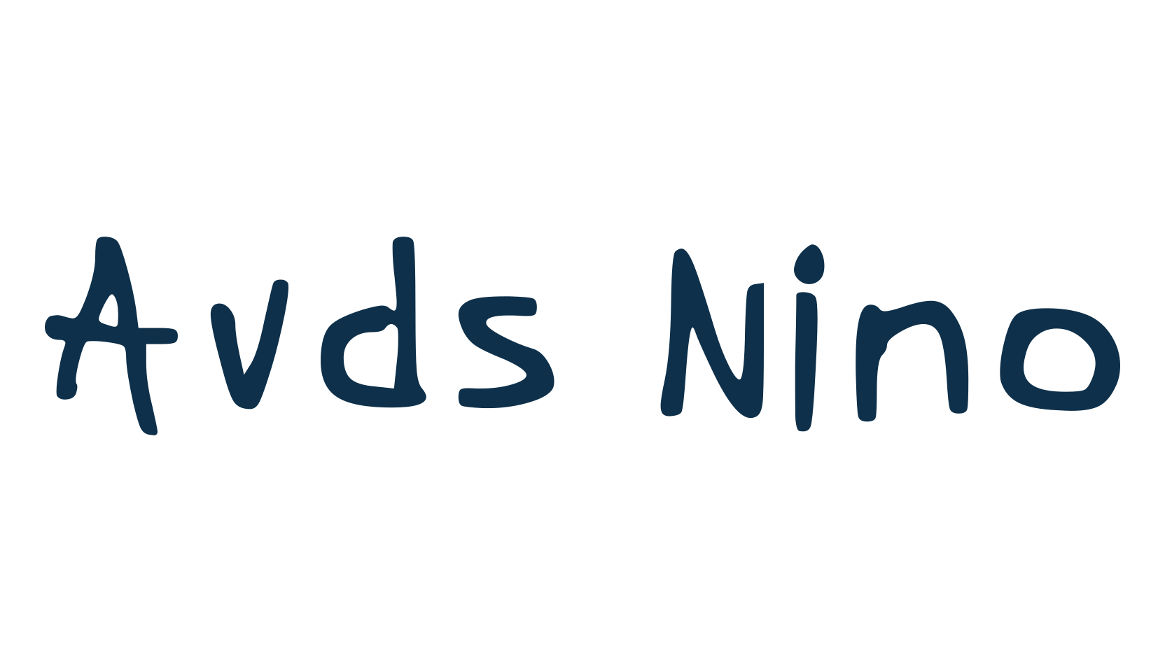 Avds Nino, handwriting font preview