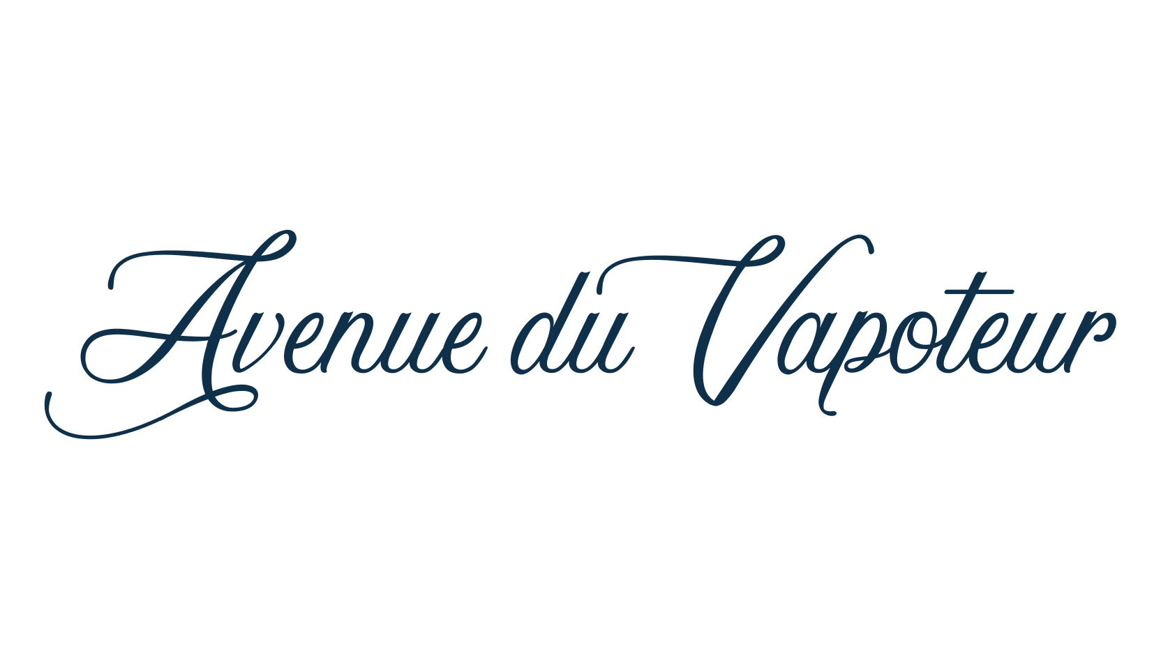 Avenue du Vapoteur, script calligraphy fancy decorative font preview
