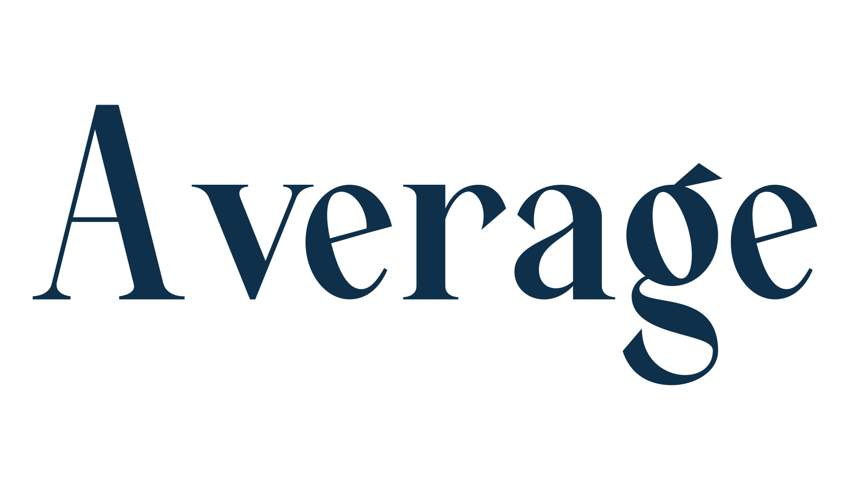 Average, serif font preview