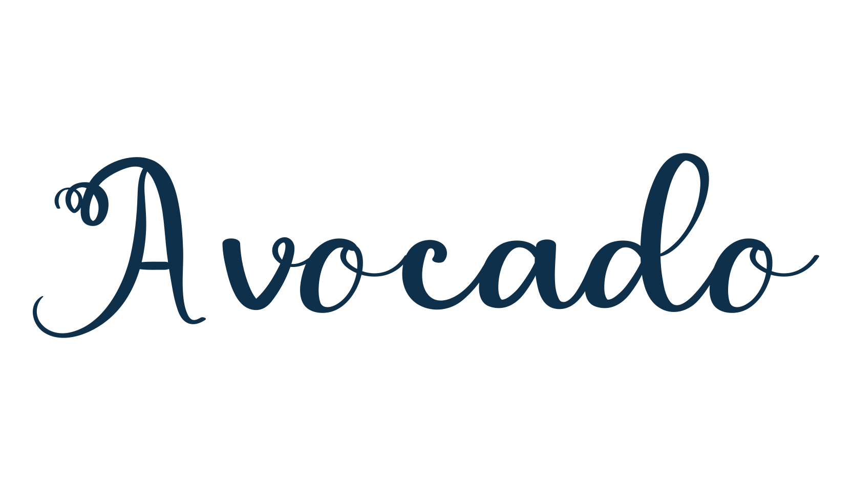 Avocado (avocado-3), fancy decorative font preview