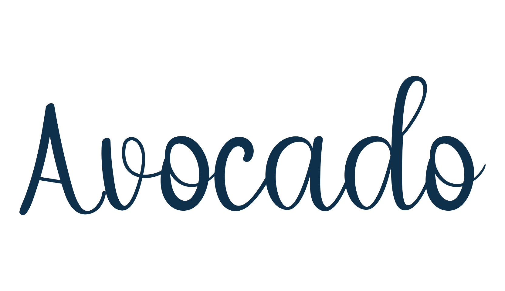 Avocado (avocado-4), fancy decorative font preview