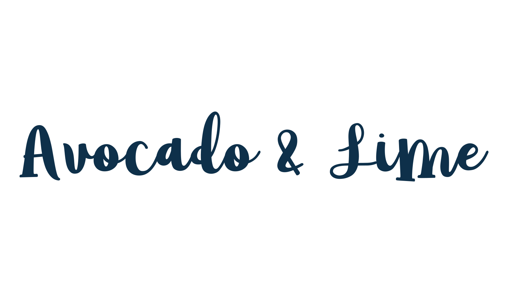 Avocado & Lime, fancy various decorative script calligraphy font preview