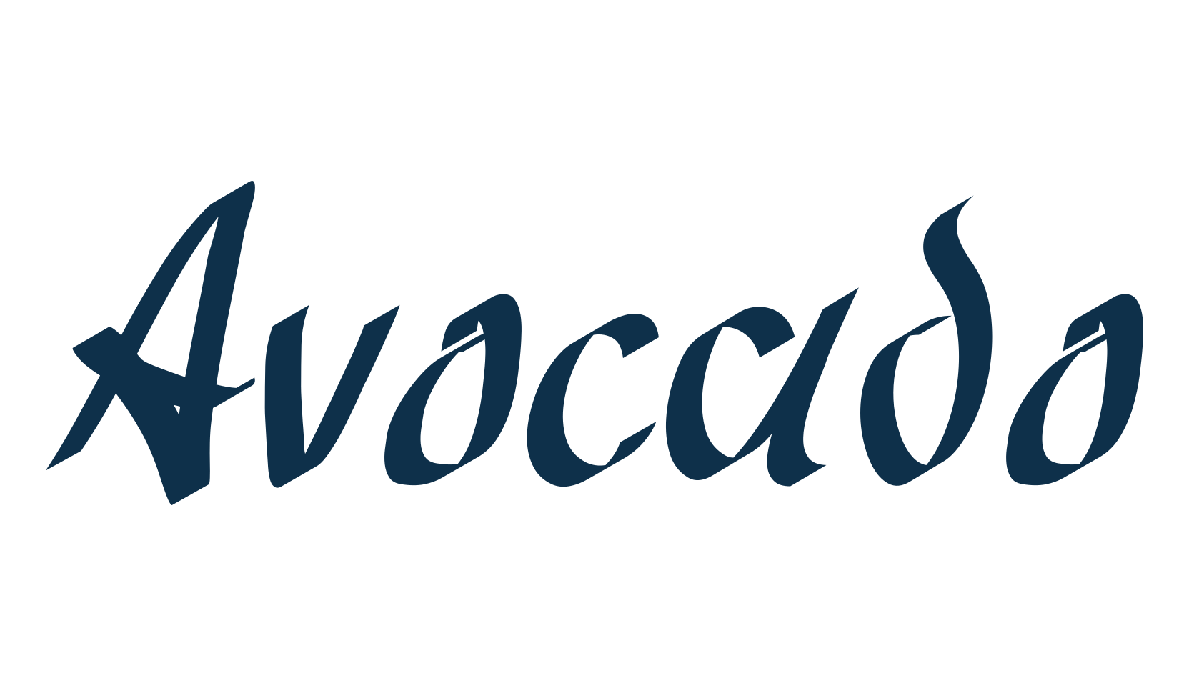 Avocado (avocado), fancy various decorative script calligraphy font preview