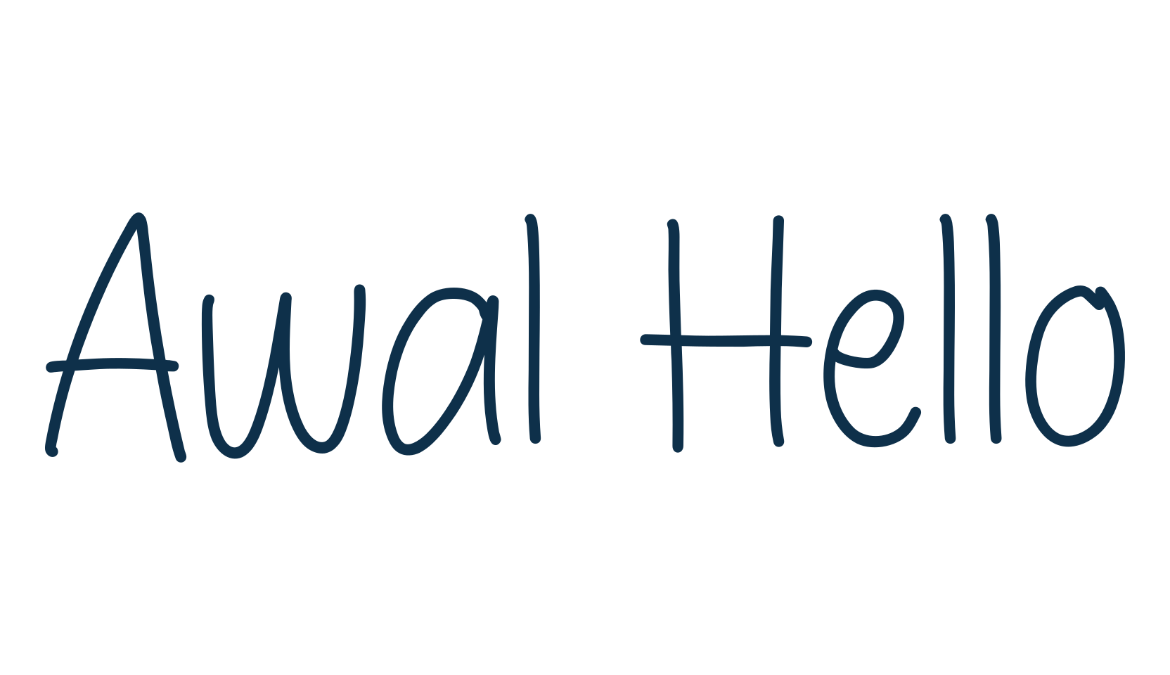 Awal Hello, handwriting font preview