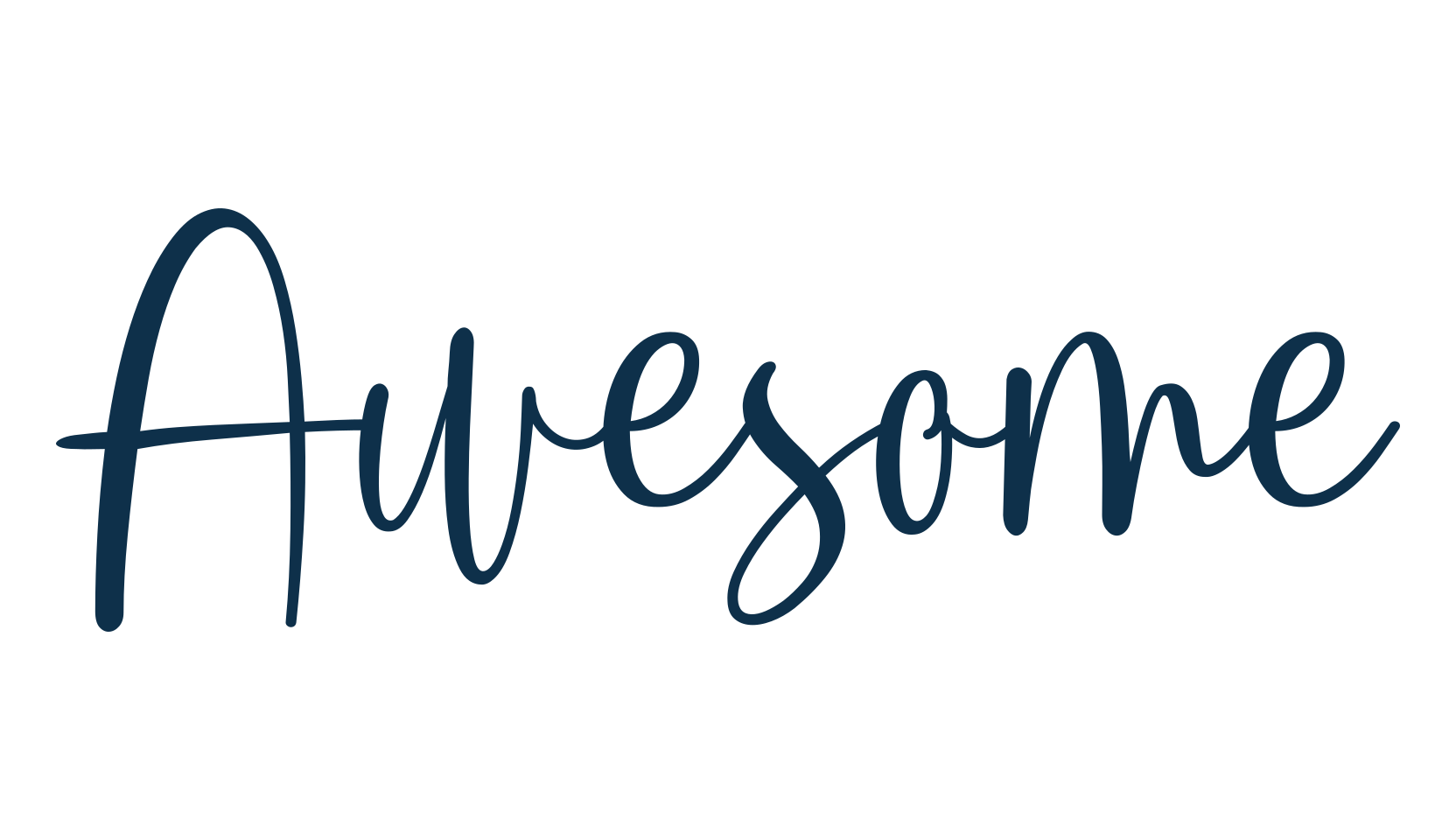 Awesome (awesome-4), calligraphy font preview
