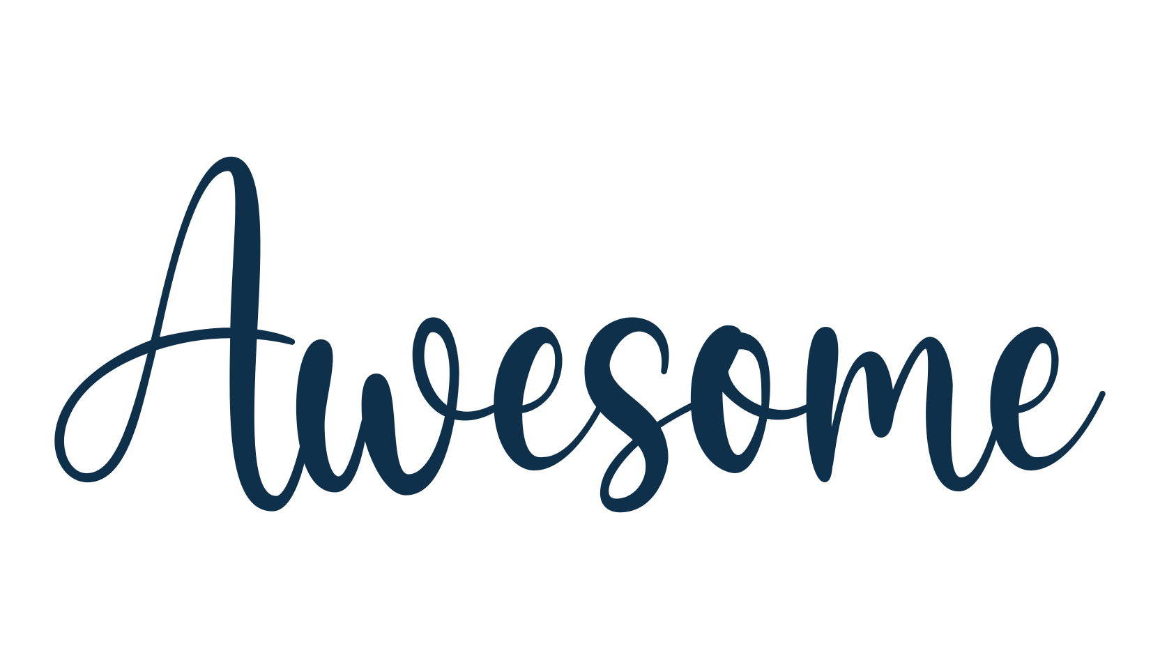 Awesome (awesome-5), calligraphy font preview