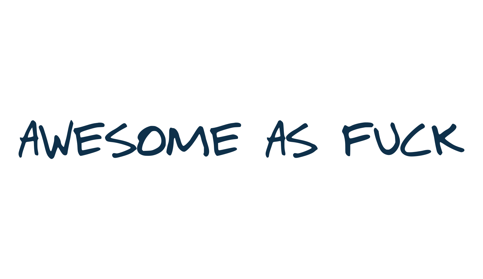 Awesome As Fuck, cartoon font preview