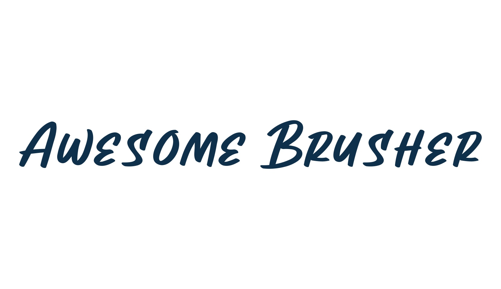 Awesome Brusher, script brush fancy decorative calligraphy font preview