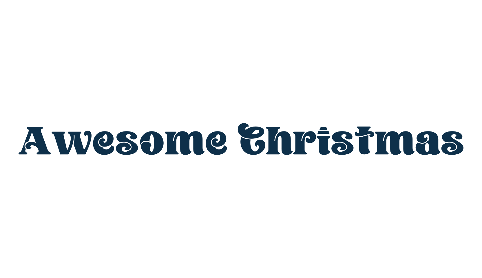 Awesome Christmas, fancy decorative font preview