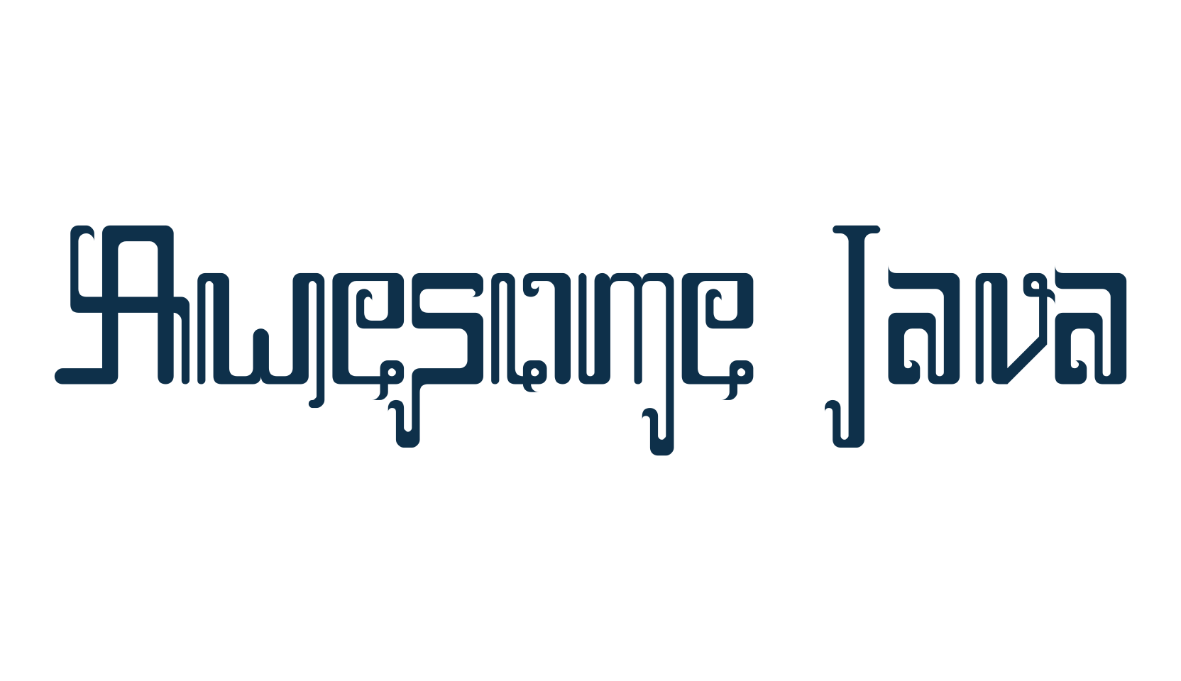 Awesome Java, various font preview