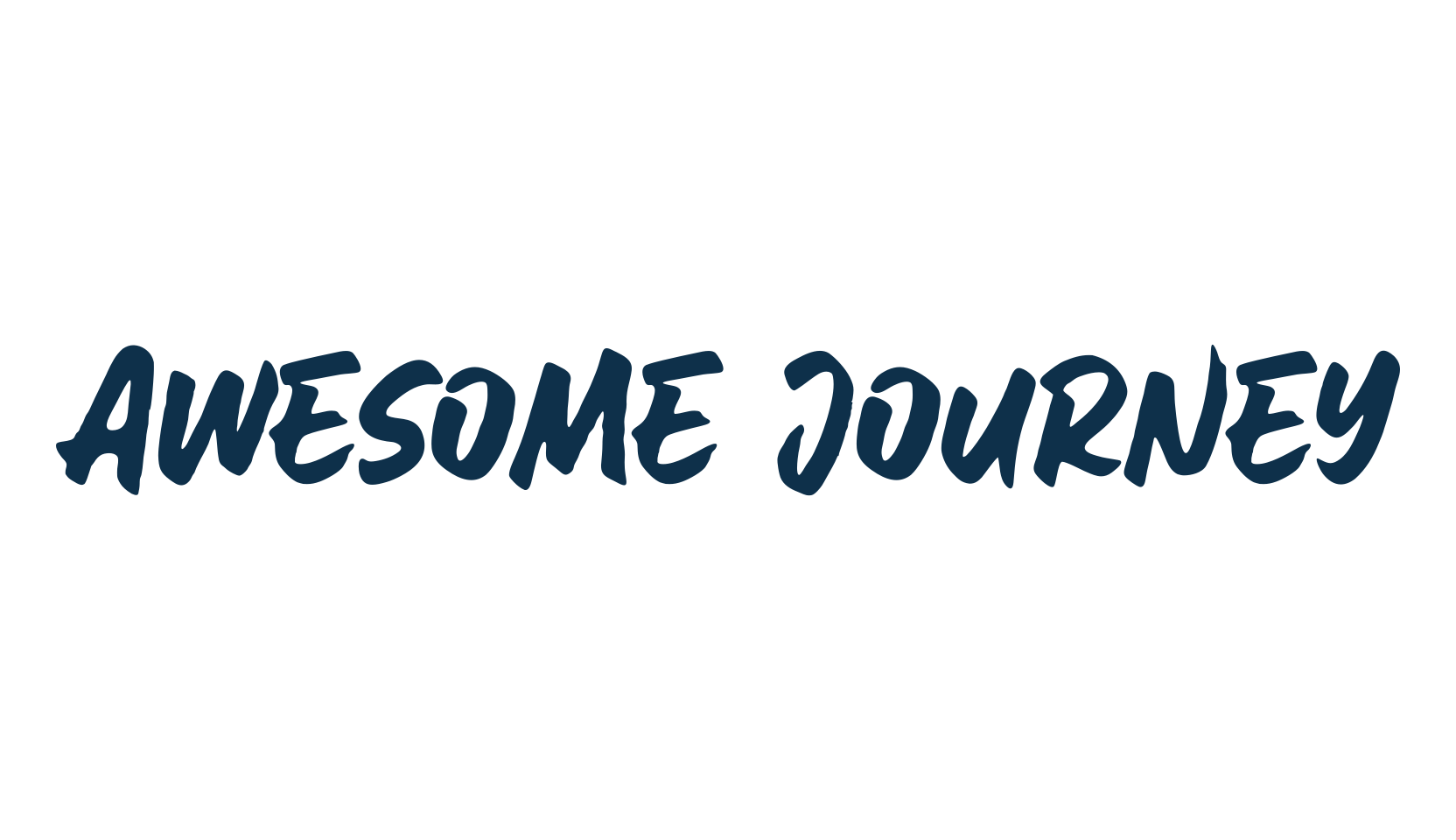 Awesome Journey, brush font preview
