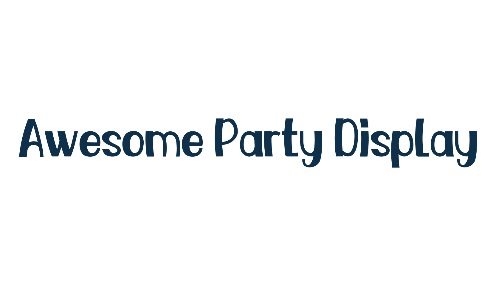 Awesome Party Display, various font preview