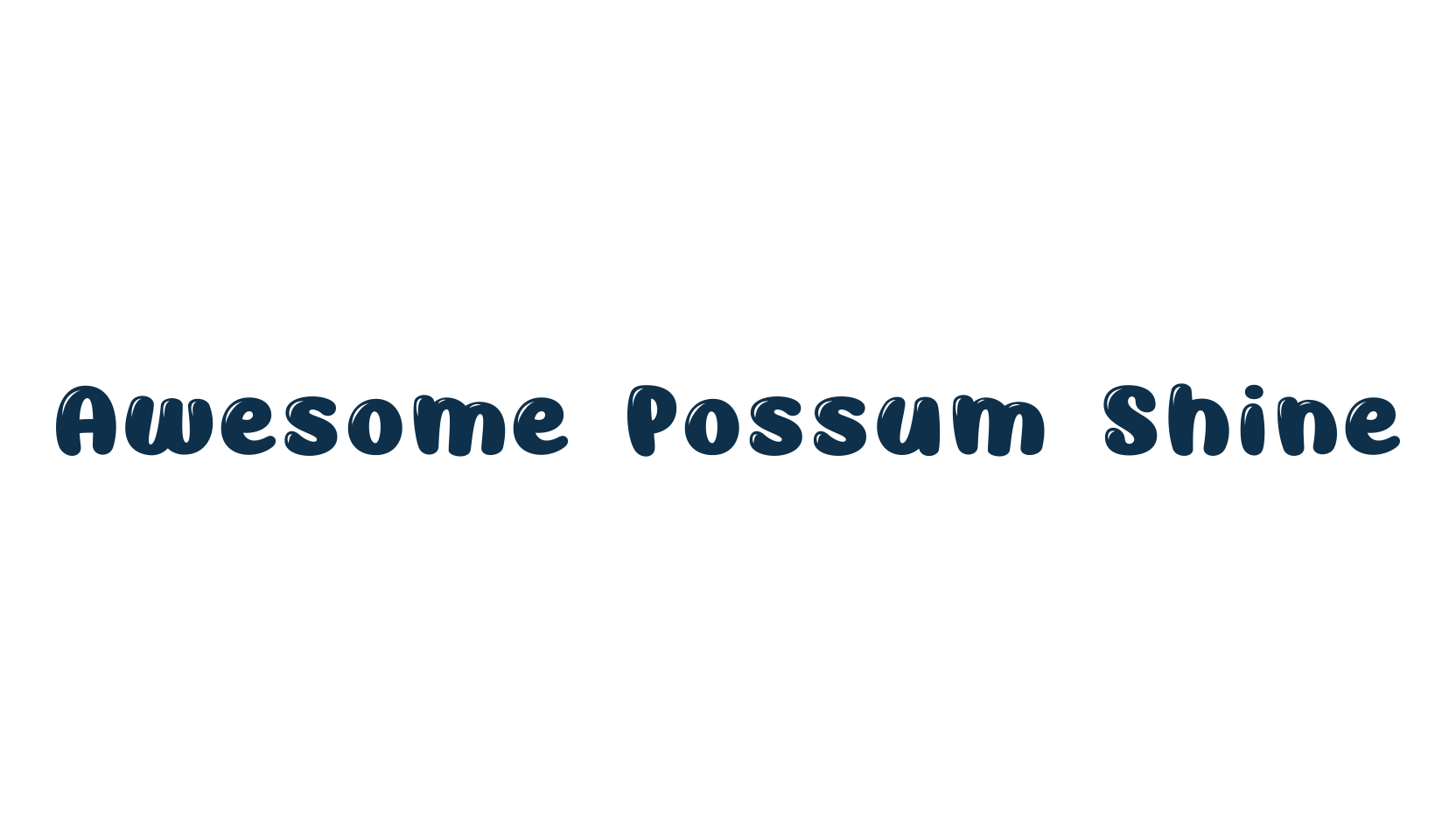 Awesome Possum Shine, cartoon font preview