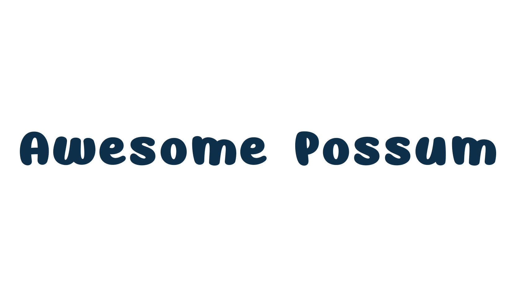 Awesome Possum, fancy cartoon decorative font preview