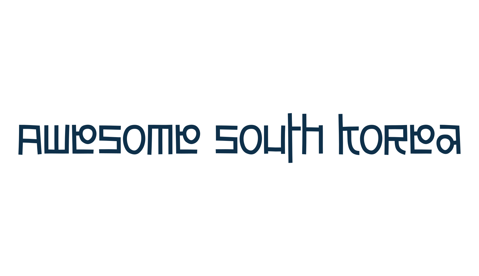 Awesome South Korea, various font preview