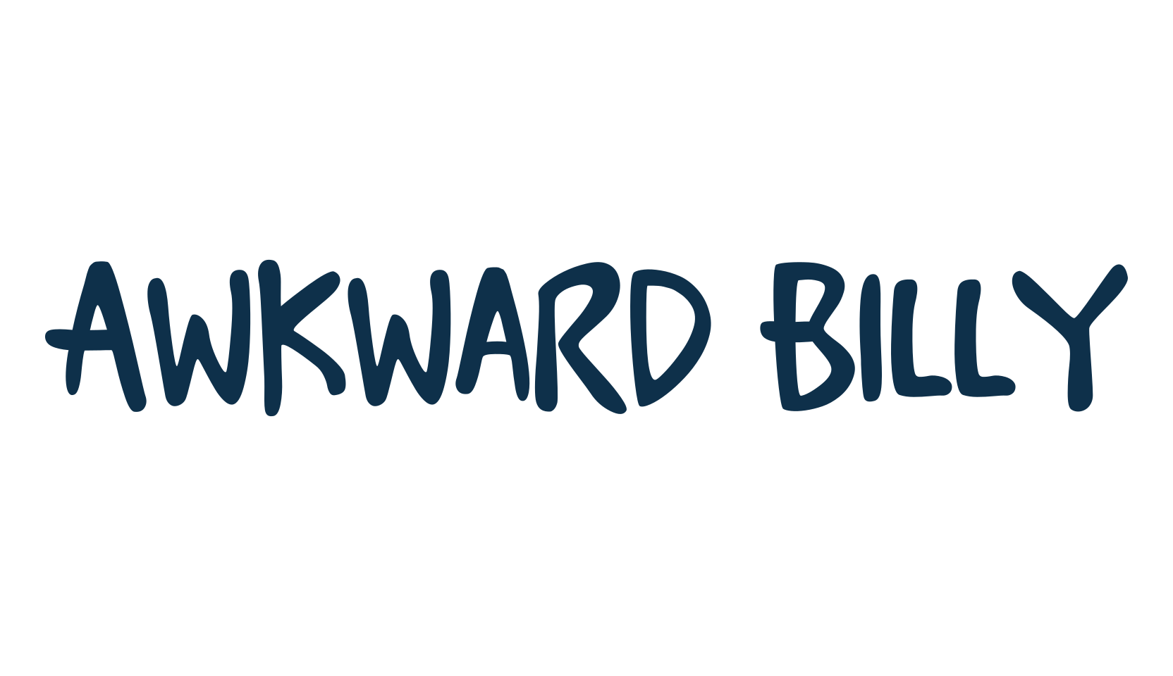 Awkward Billy, handwriting font preview