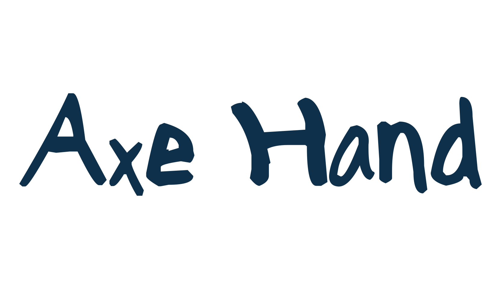 Axe Hand, handwriting font preview