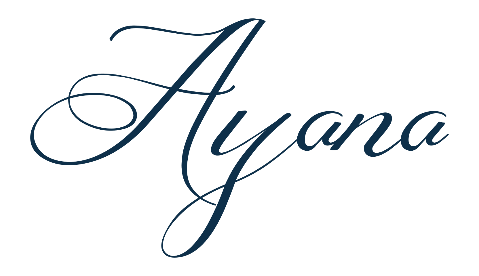 Ayana (ayana), calligraphy font preview