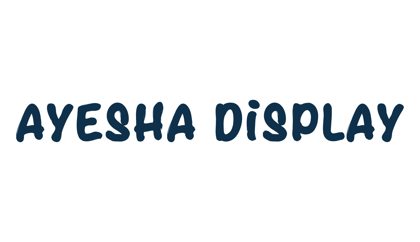 Ayesha Display, brush font preview