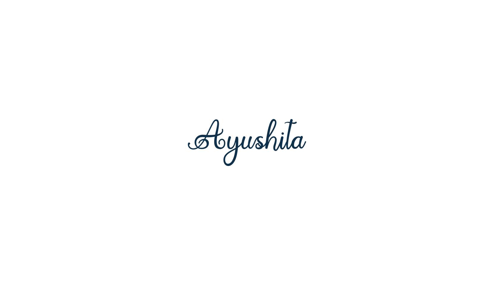 Ayushita, script calligraphy fancy decorative font preview