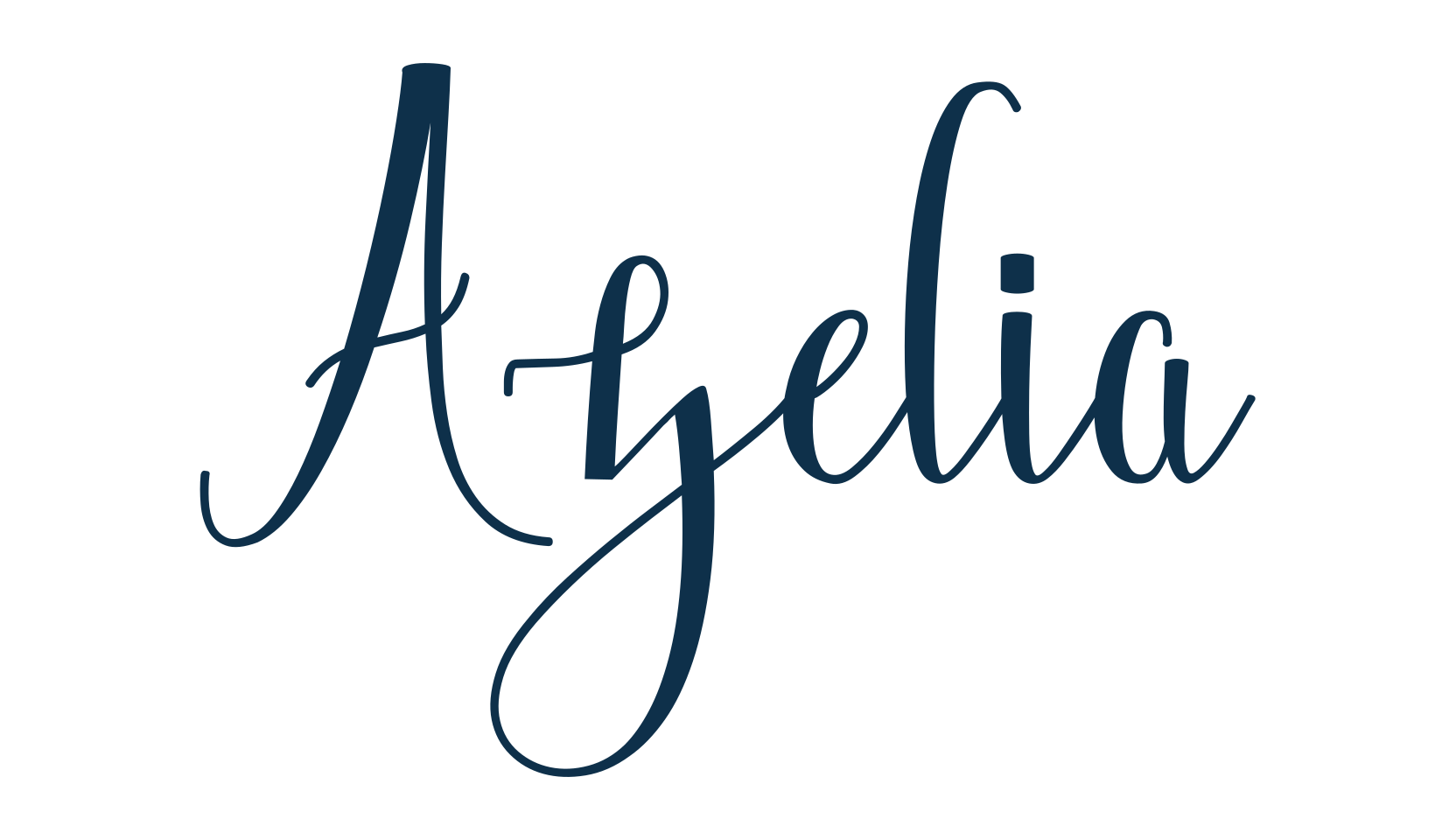 Azelia, script calligraphy fancy decorative font preview
