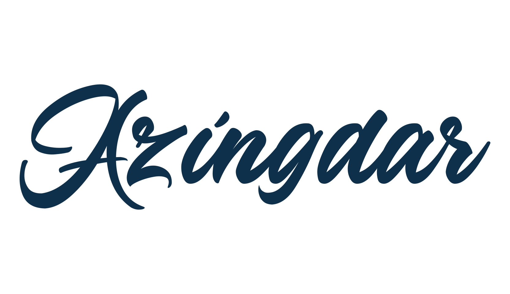 Azingdar, script calligraphy fancy decorative font preview