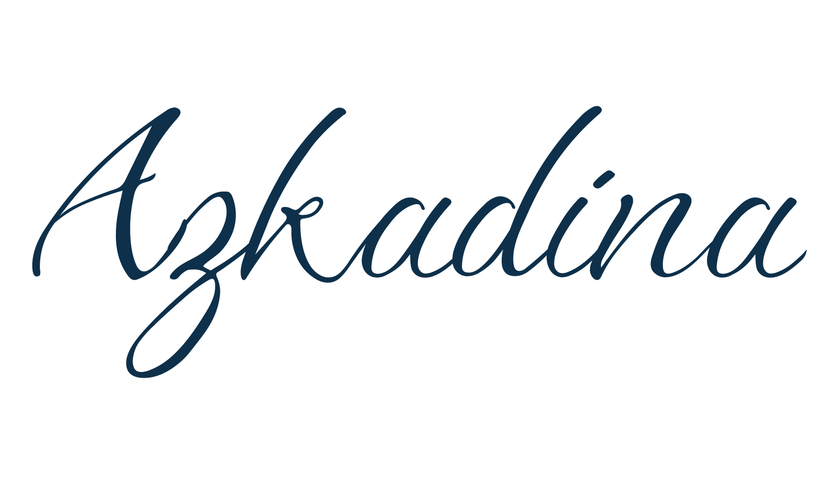 Azkadina, calligraphy font preview
