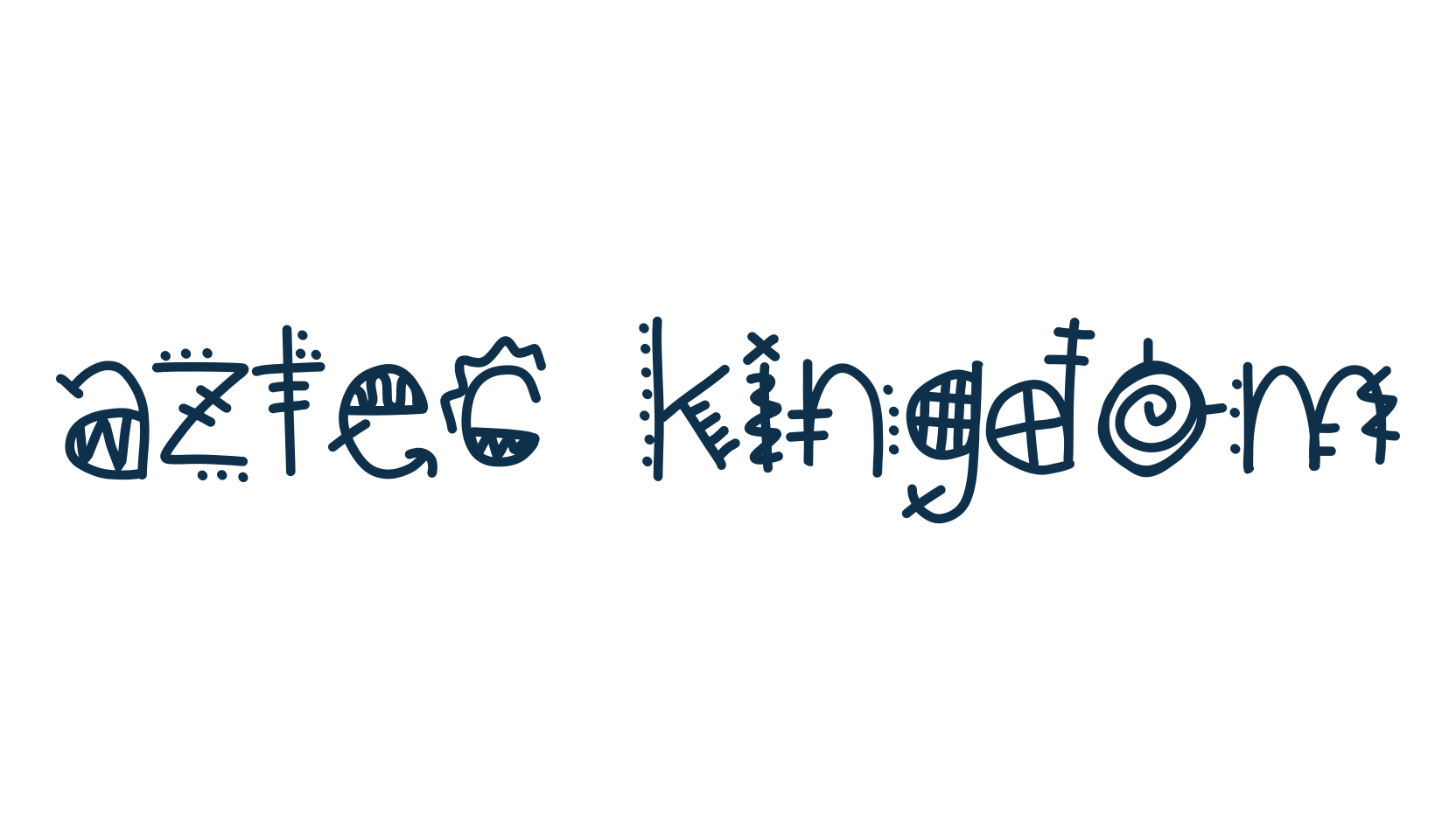 Aztec Kingdom, decorative font preview