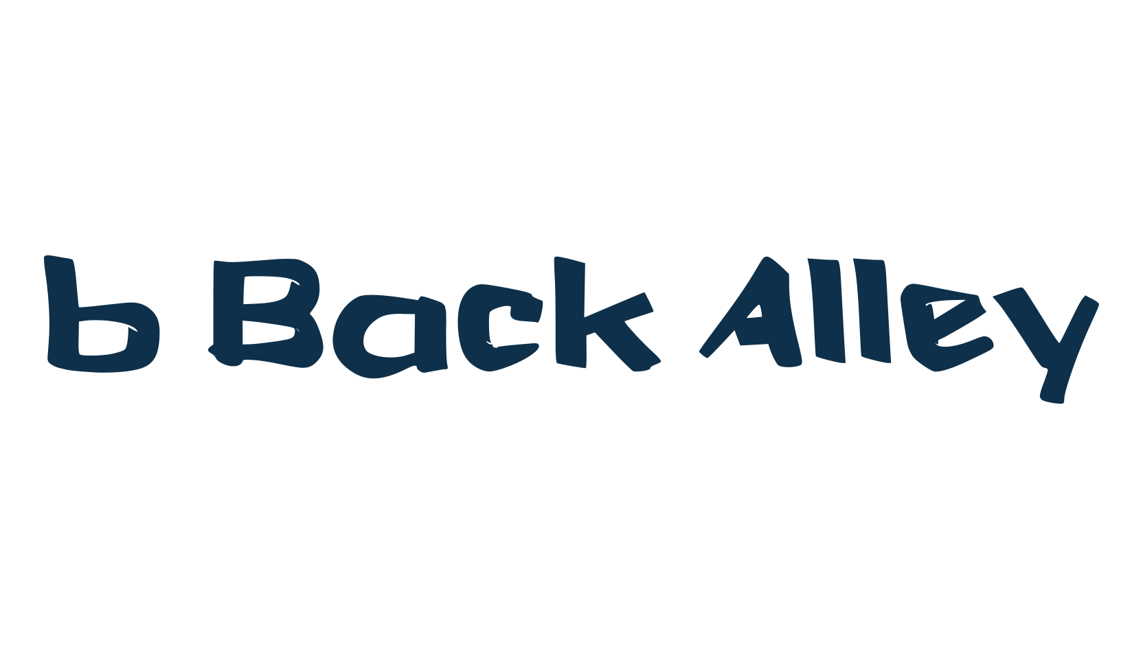 b Back Alley, fancy various decorative font preview