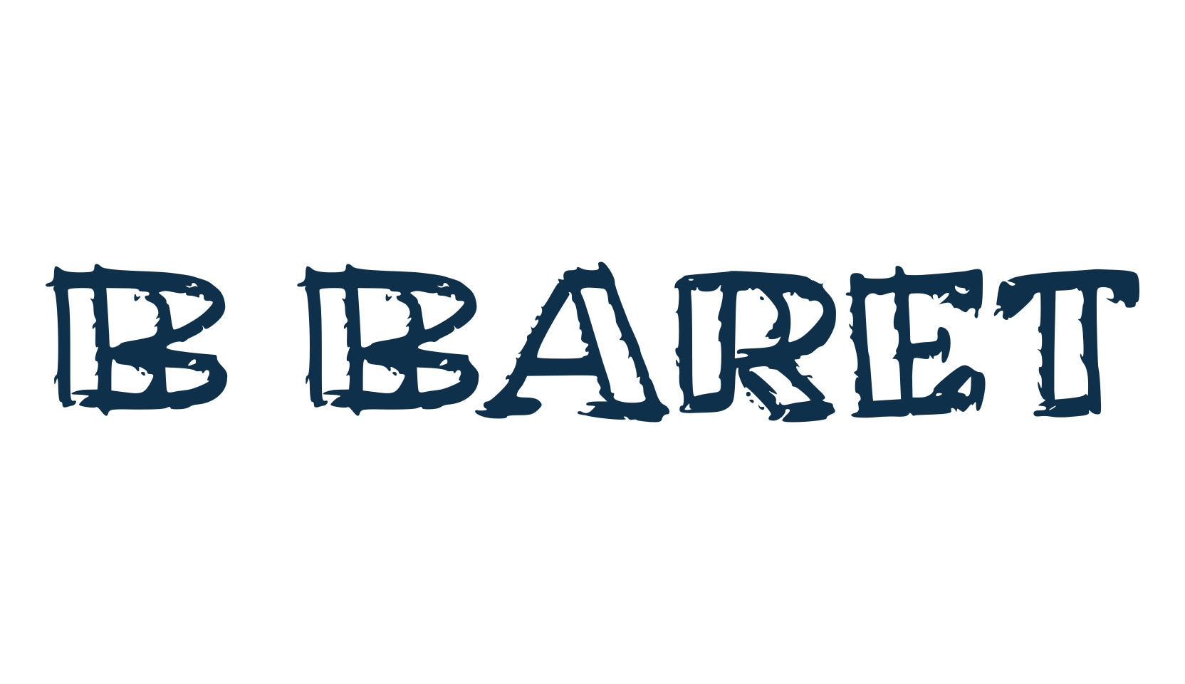 b Baret, fancy destroy decorative font preview