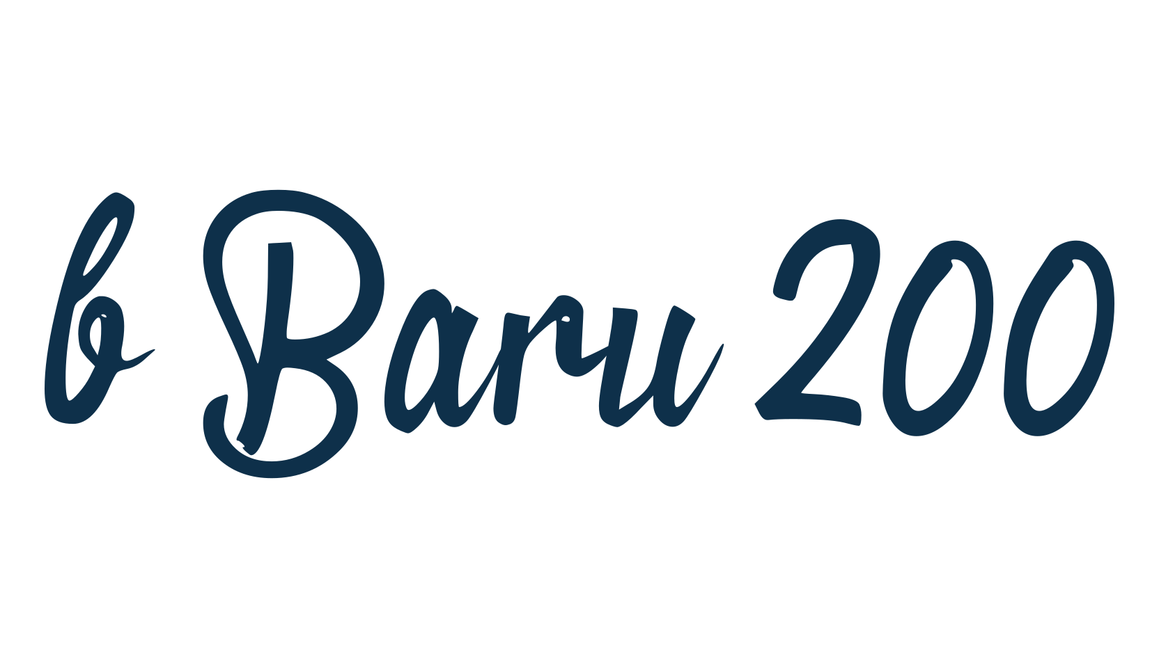 b Baru 200, fancy decorative font preview