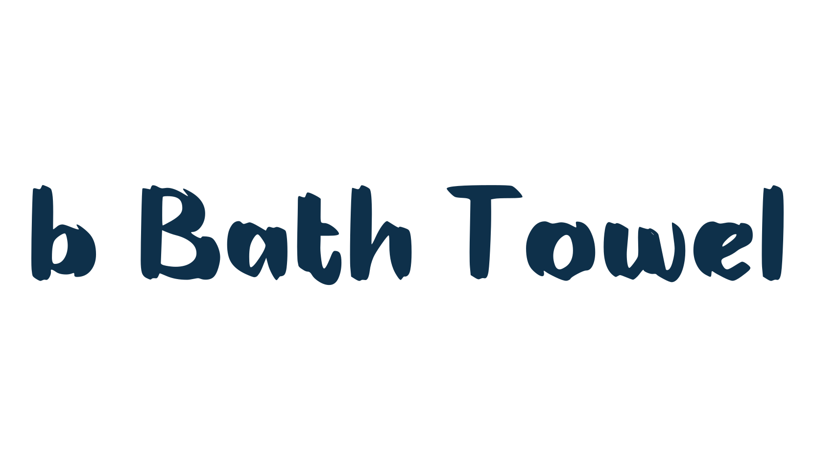 b Bath Towel, script brush fancy decorative calligraphy font preview