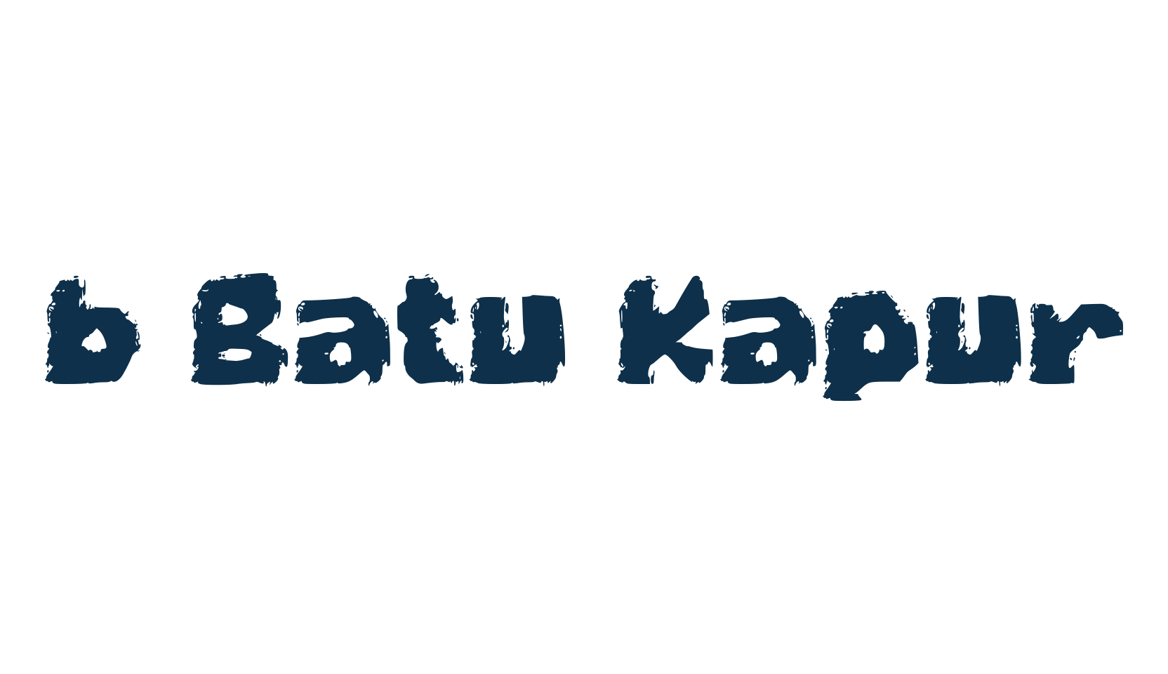 b Batu Kapur, fancy eroded decorative font preview