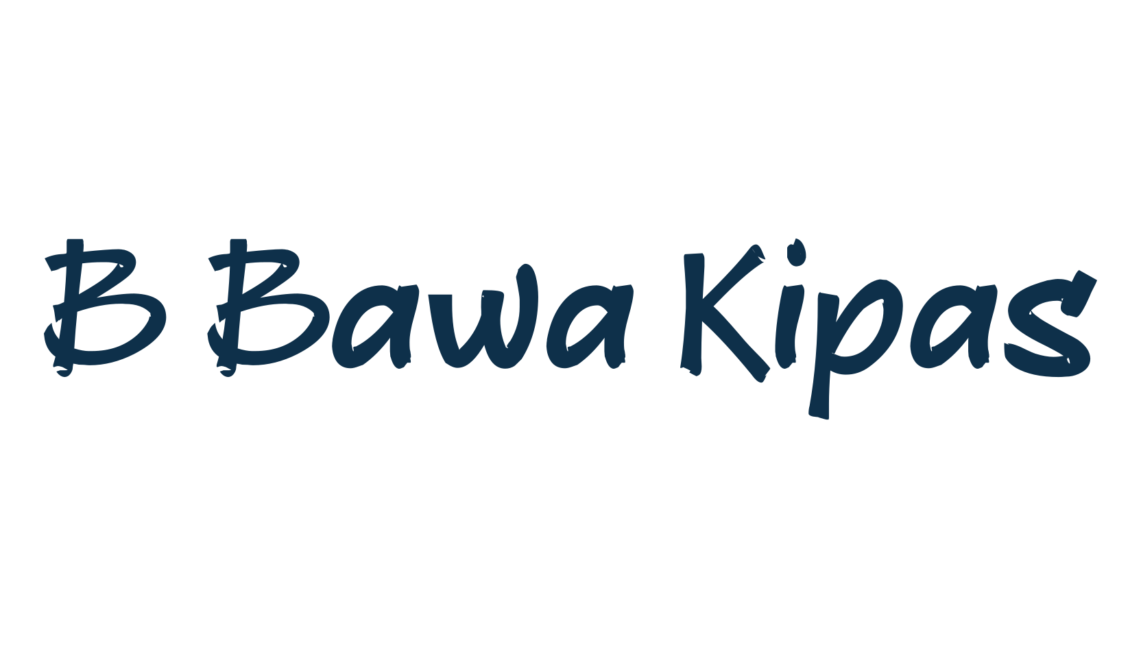 B Bawa Kipas, brush font preview