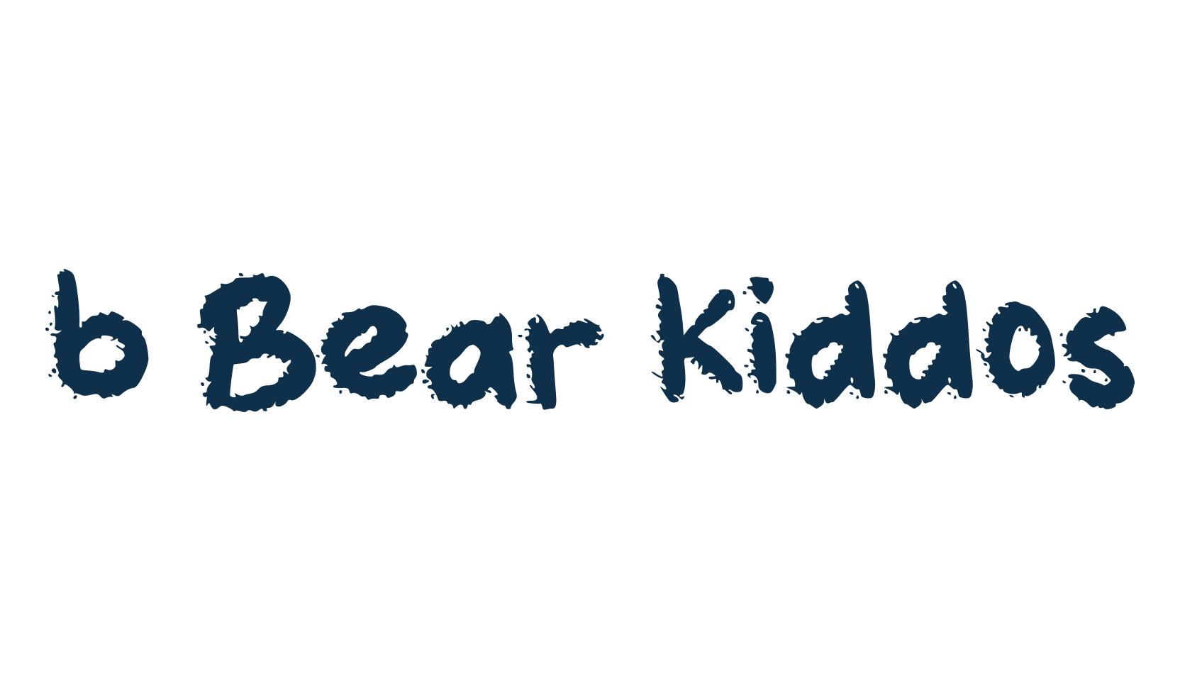 b Bear Kiddos, script trash fancy decorative calligraphy font preview