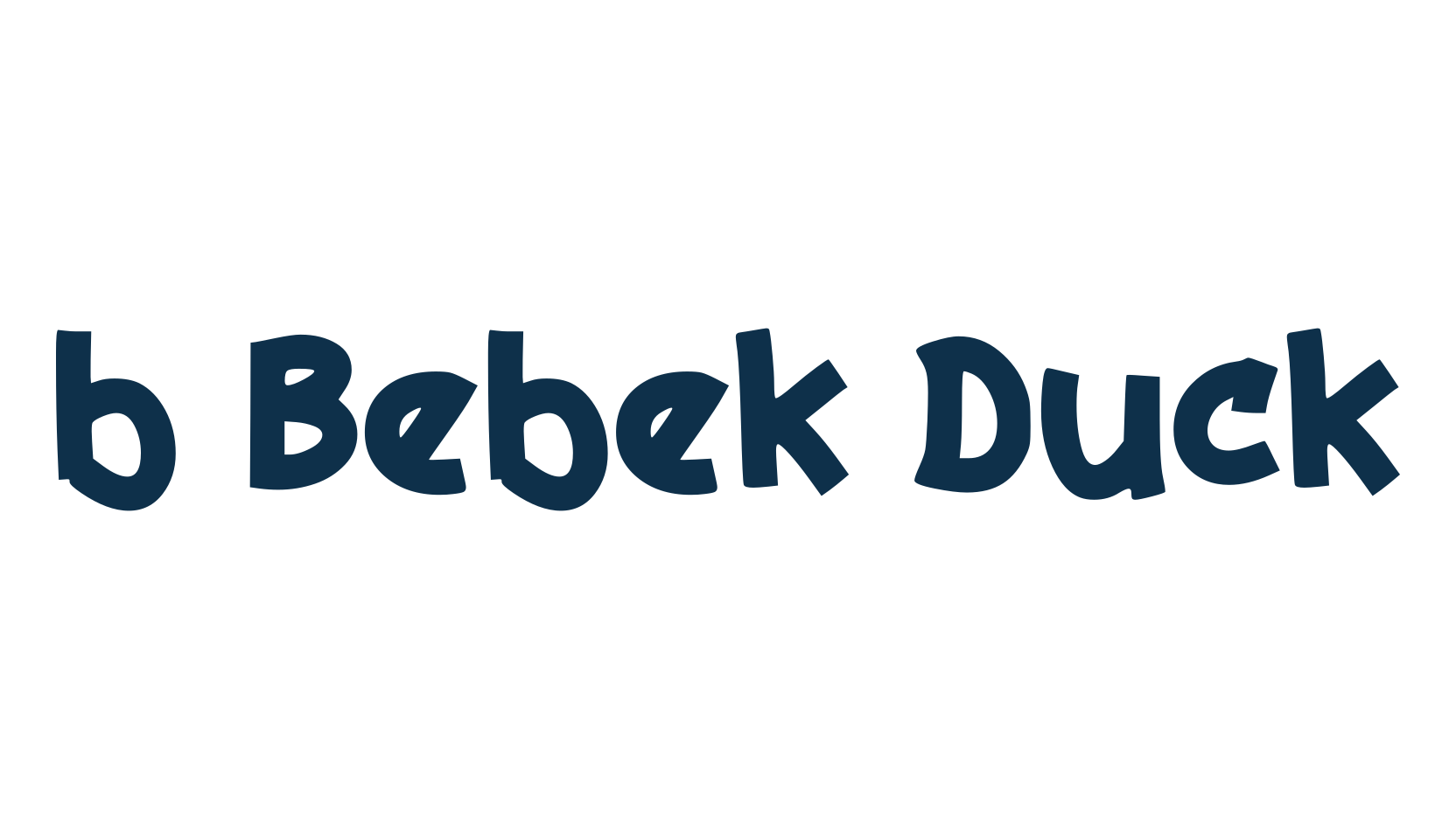 b Bebek Duck, fancy cartoon decorative font preview