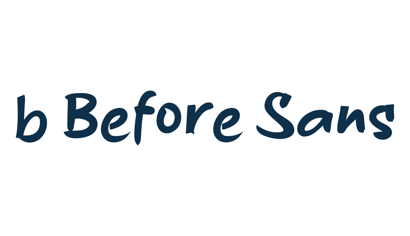 b Before Sans, fancy cartoon decorative comic font preview