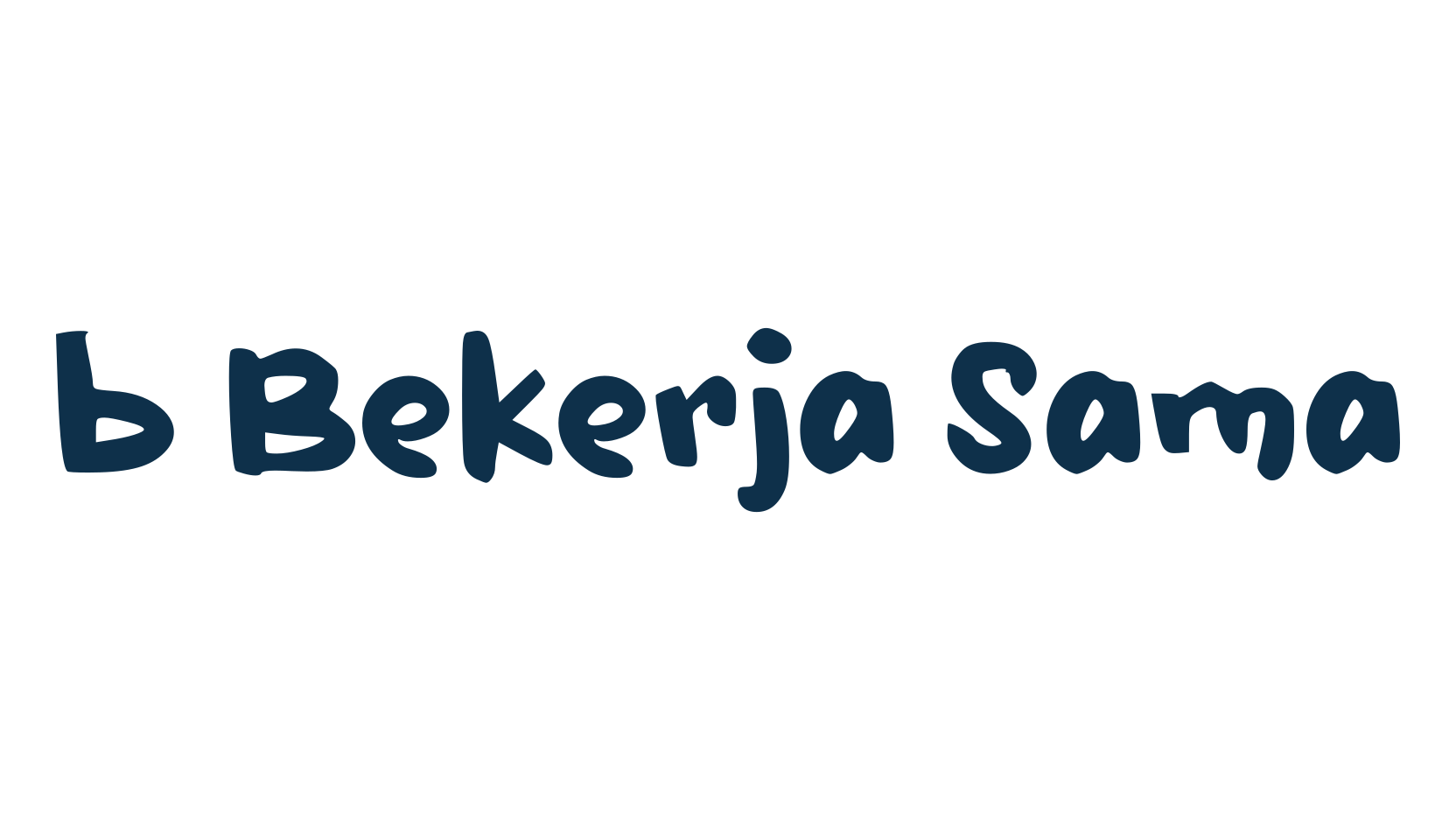 b Bekerja Sama, fancy decorative font preview